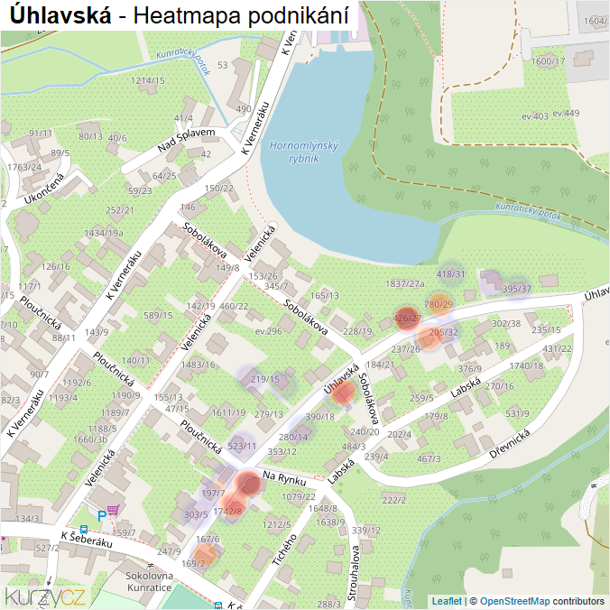 Mapa Úhlavská - Firmy v ulici.