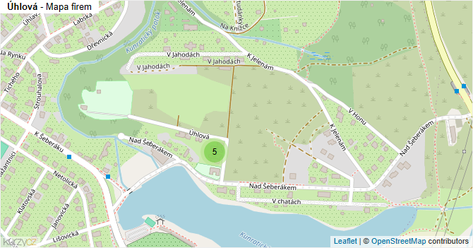 Úhlová - mapa firem