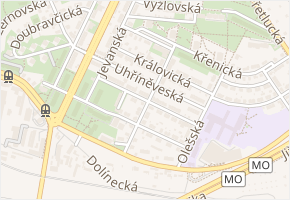 Uhříněveská v obci Praha - mapa ulice