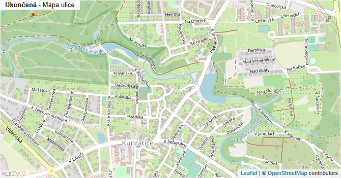 Ukončená - mapa ulice