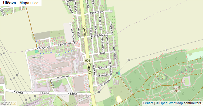 Ulčova - mapa ulice