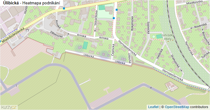 Úlibická - mapa podnikání