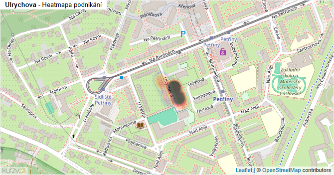 Ulrychova - mapa podnikání