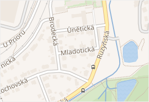 Únětická v obci Praha 2 - mapa ulice