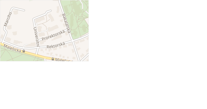 Univerzitní v obci Praha 4 - mapa ulice