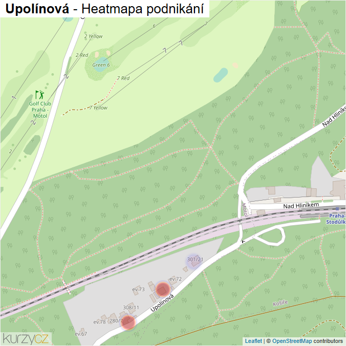 Mapa Upolínová - Firmy v ulici.