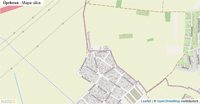 Úprkova - mapa ulice