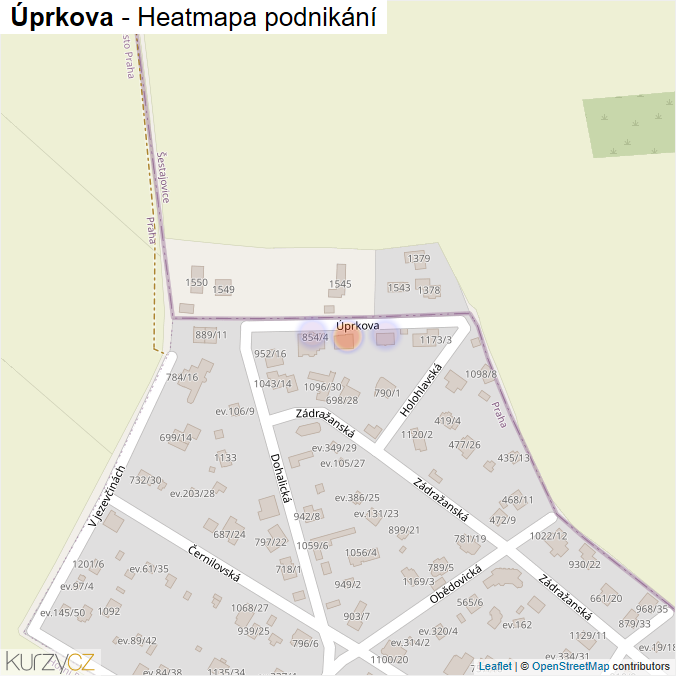 Mapa Úprkova - Firmy v ulici.