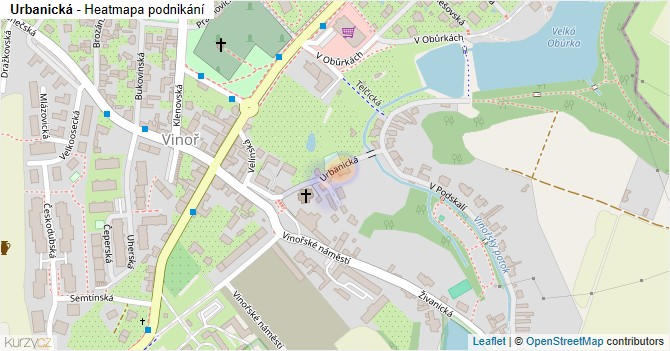 Urbanická - mapa podnikání