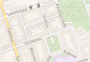 Urxova v obci Praha - mapa ulice