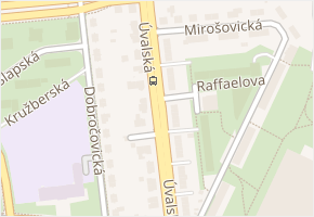 Úvalská v obci Praha - mapa ulice