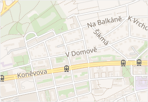 V bezpečí v obci Praha - mapa ulice