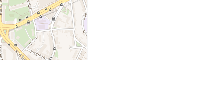 V brance v obci Praha - mapa ulice