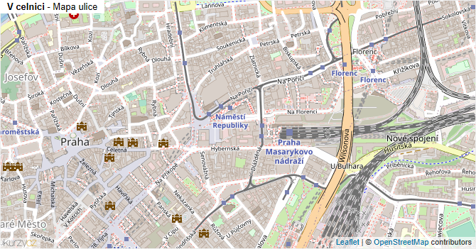 V celnici - mapa ulice