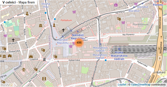 V celnici - mapa firem