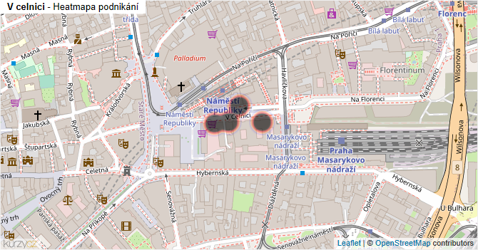 V celnici - mapa podnikání
