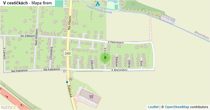 V cestičkách - mapa firem