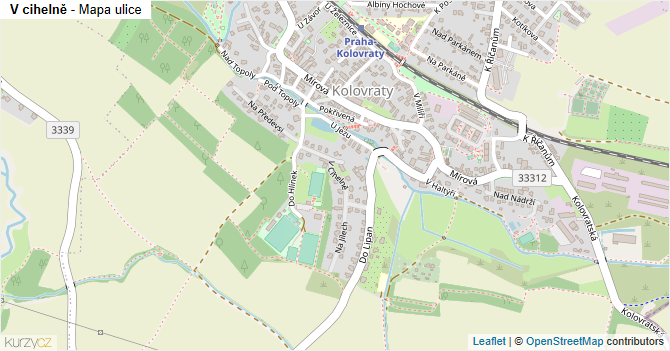 V cihelně - mapa ulice
