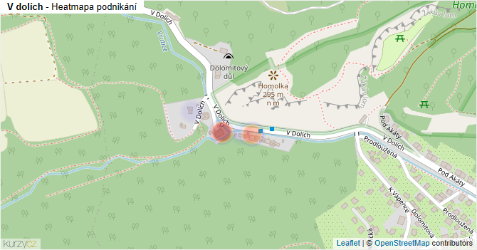 V dolích - mapa podnikání