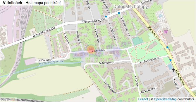 V dolinách - mapa podnikání