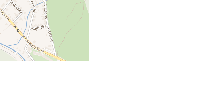 V Edenu v obci Praha - mapa ulice