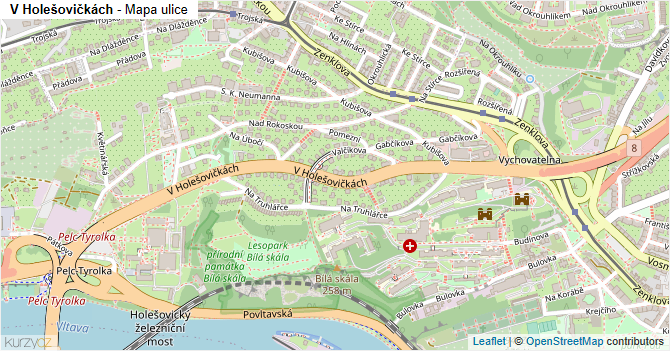 V Holešovičkách - mapa ulice