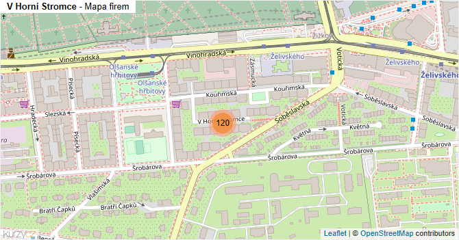 V Horní Stromce - mapa firem