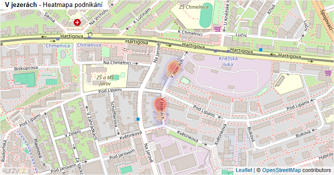 V jezerách - mapa podnikání