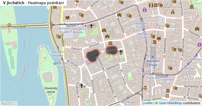 V jirchářích - mapa podnikání