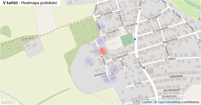 V kališti - mapa podnikání