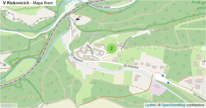 V Klukovicích - mapa firem