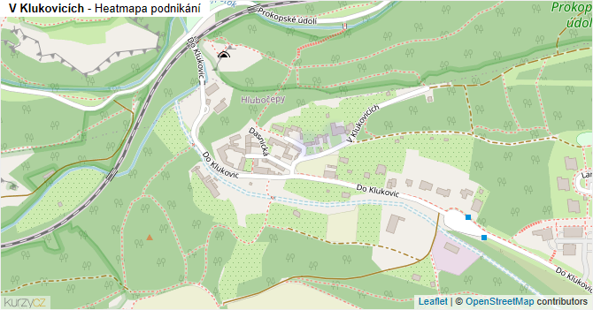 V Klukovicích - mapa podnikání