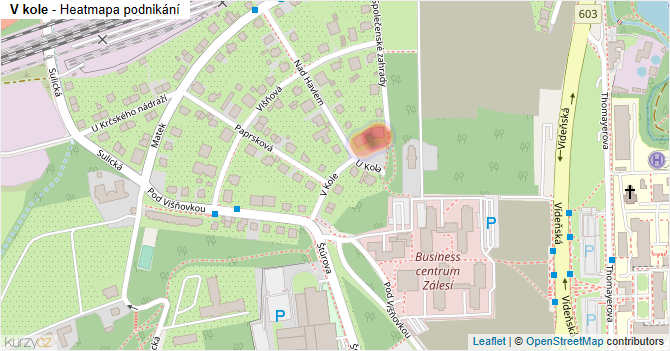 V kole - mapa podnikání