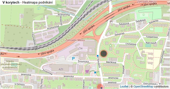 V korytech - mapa podnikání