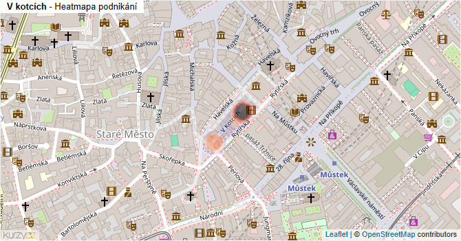 V kotcích - mapa podnikání