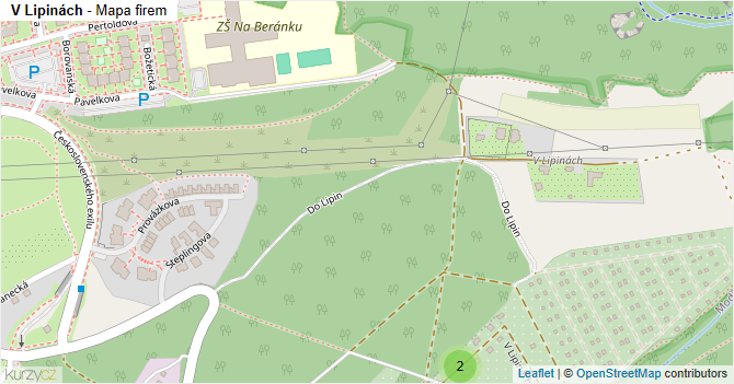 V Lipinách - mapa firem