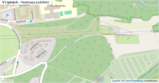 V Lipinách - mapa podnikání