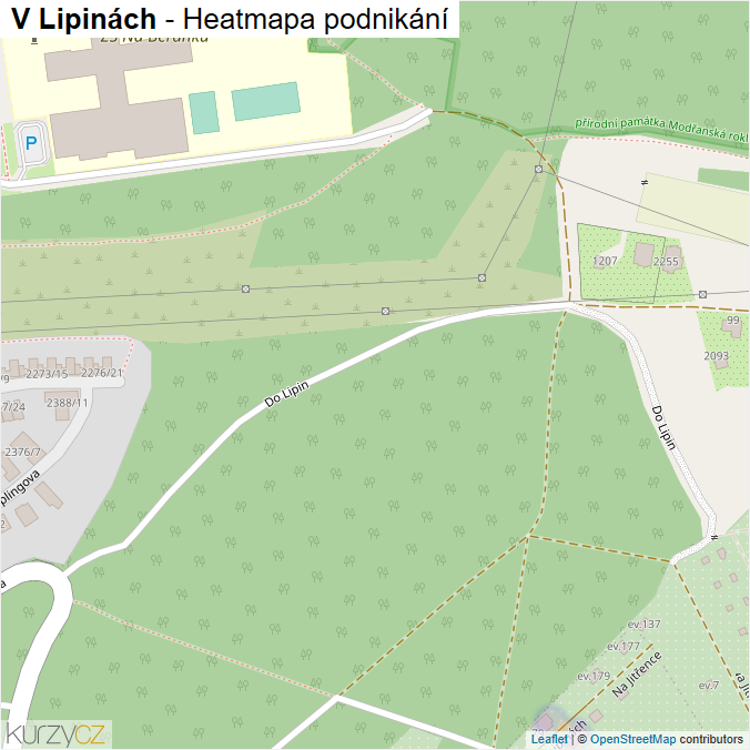 Mapa V Lipinách - Firmy v ulici.