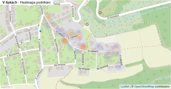 V lipkách - mapa podnikání