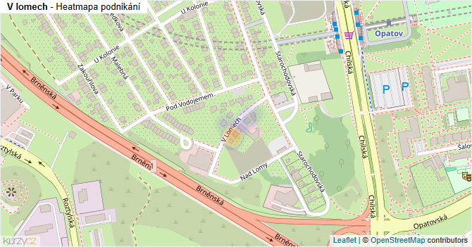 V lomech - mapa podnikání
