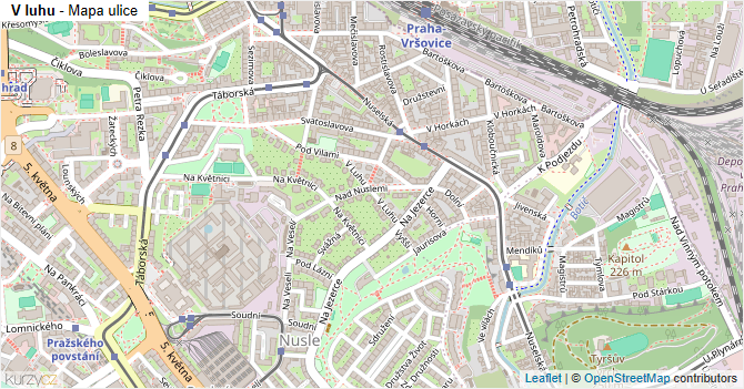 V luhu - mapa ulice