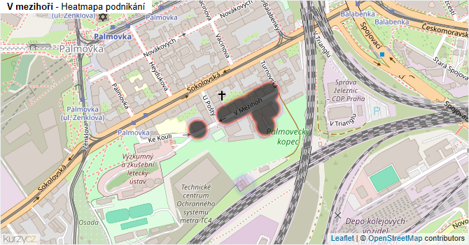 V mezihoří - mapa podnikání