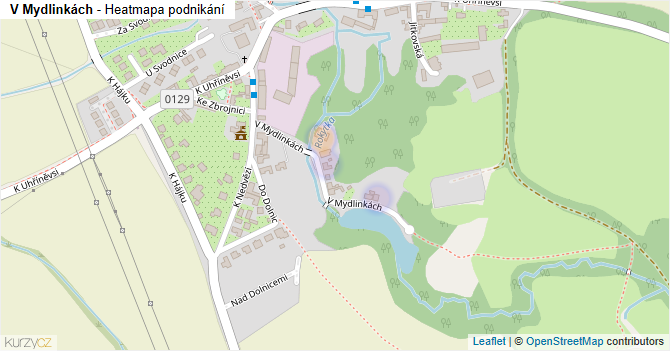 V Mydlinkách - mapa podnikání