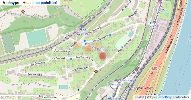 V násypu - mapa podnikání