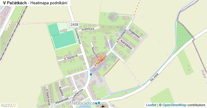 V Pačátkách - mapa podnikání