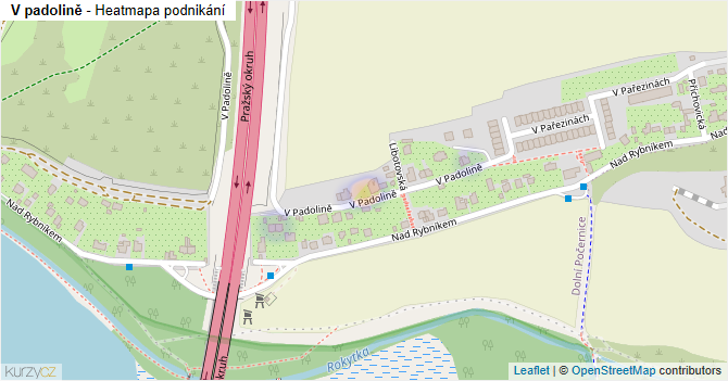 V padolině - mapa podnikání