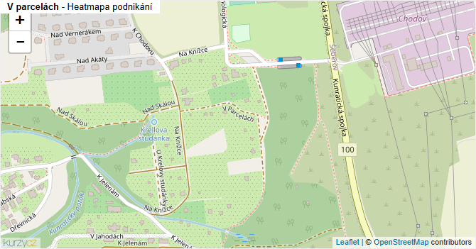 V parcelách - mapa podnikání