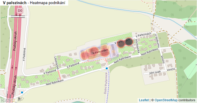 V pařezinách - mapa podnikání