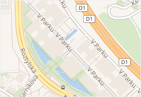 V parku v obci Praha 11 - mapa ulice