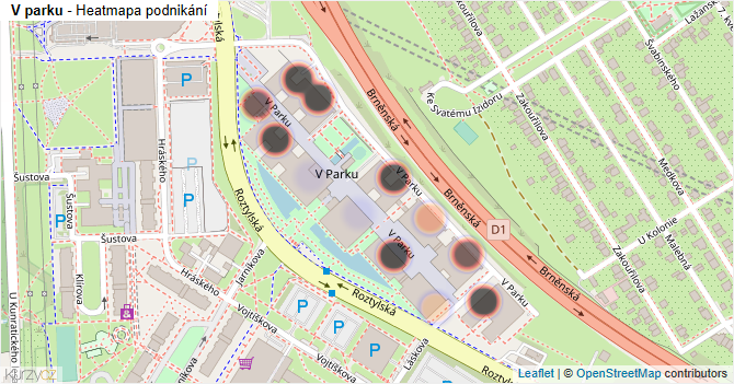 V parku - mapa podnikání